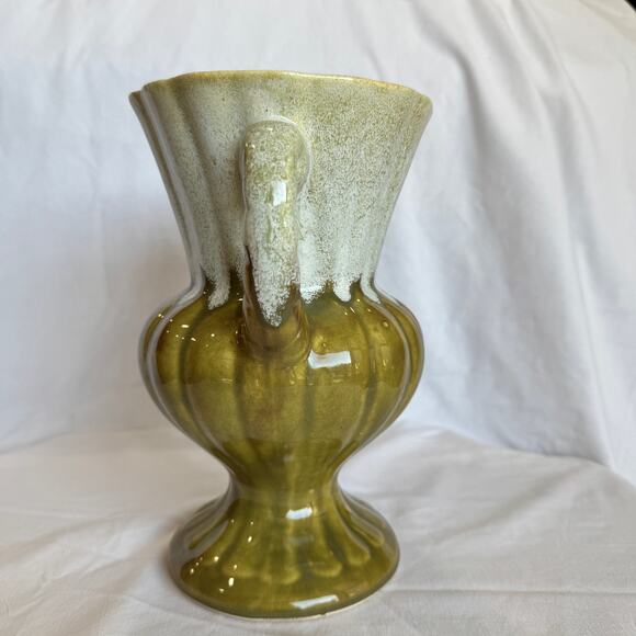 Vintage Urn Drip Glaze in Green Tones Planter 9.5 Inches - Picture 7 of 9